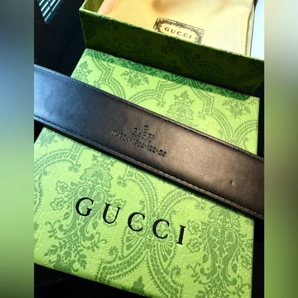 Black GG Style Belt Size XL (120cm) w/ Box & Dust Bag - Picture 5 of 6